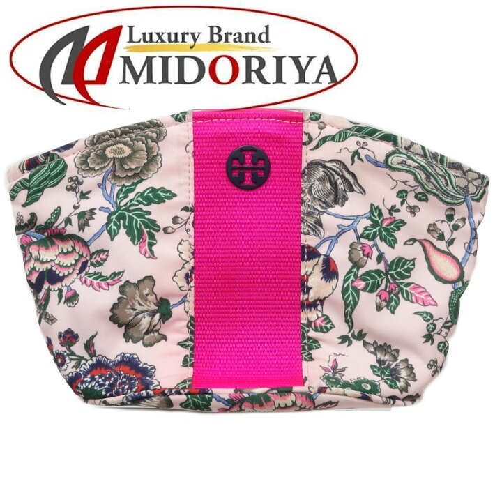 楽天市場】トリーバーチ TORY BURCH 化粧ポーチ ナイロン 花柄 ピンク 