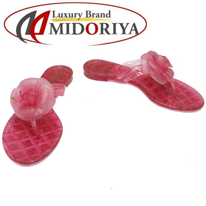 楽天市場】シャネル CHANEL サンダル カメリア 08P サイズ35 ラバー  