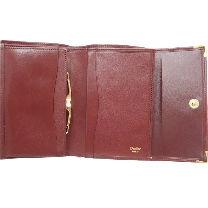 楽天市場】カルティエ Cartier コンパクト財布 がま口 マストライン  