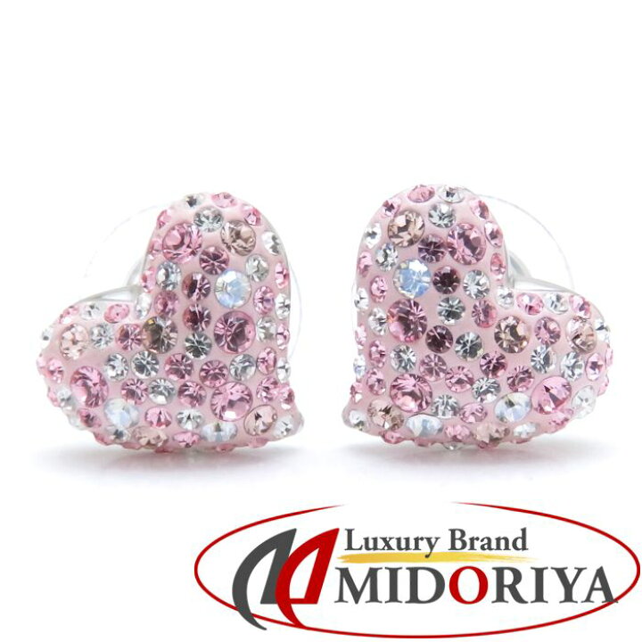 楽天市場】スワロフスキー SWAROVSKI ハート ピアス ピンク ライン 