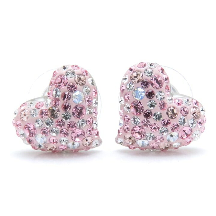 楽天市場】スワロフスキー SWAROVSKI ハート ピアス ピンク ライン  