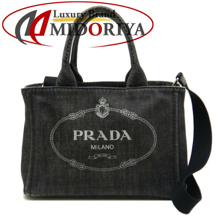 楽天市場】プラダ PRADA 1BG439 カナパ 2WAY トートバッグ デニム NERO 