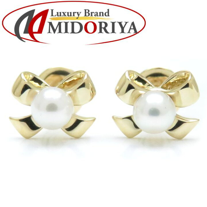 楽天市場】ミキモト MIKIMOTO ピアス リボンモチーフ パール4ミリx2 