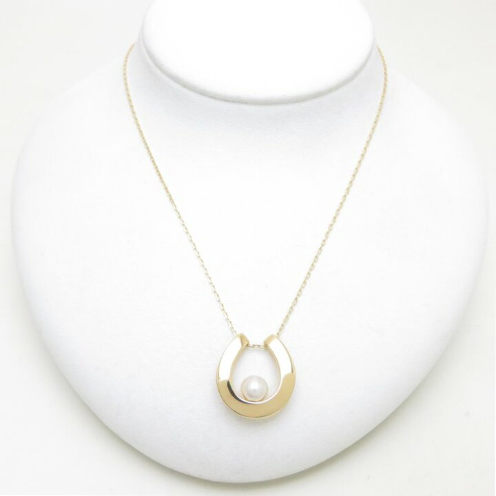 楽天市場】MIKIMOTO ミキモト ホースシュー ネックレス K18YG パール 