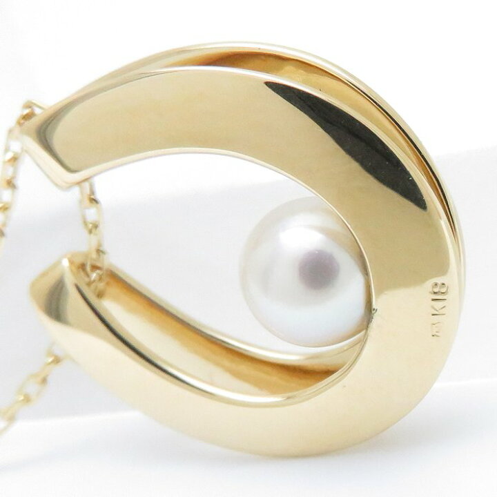 楽天市場】MIKIMOTO ミキモト ホースシュー ネックレス K18YG パール 
