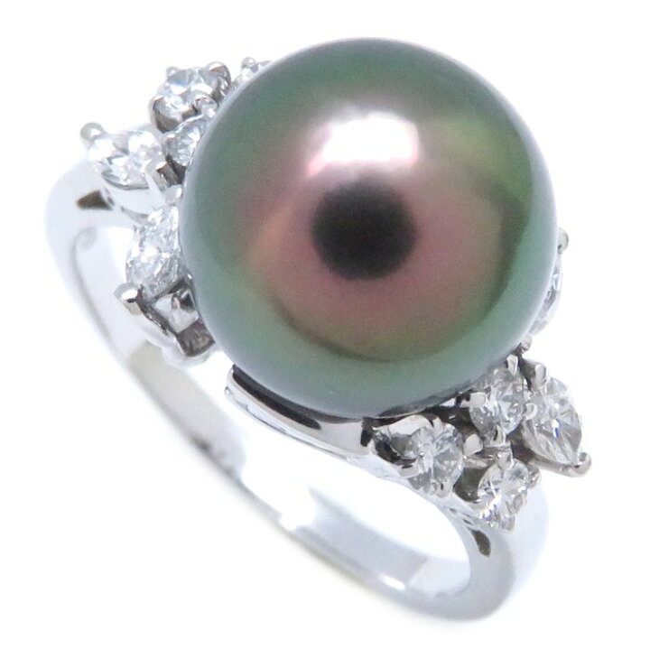楽天市場】MIKIMOTO ミキモト ブラックパール リング Pt950 14号 黒 