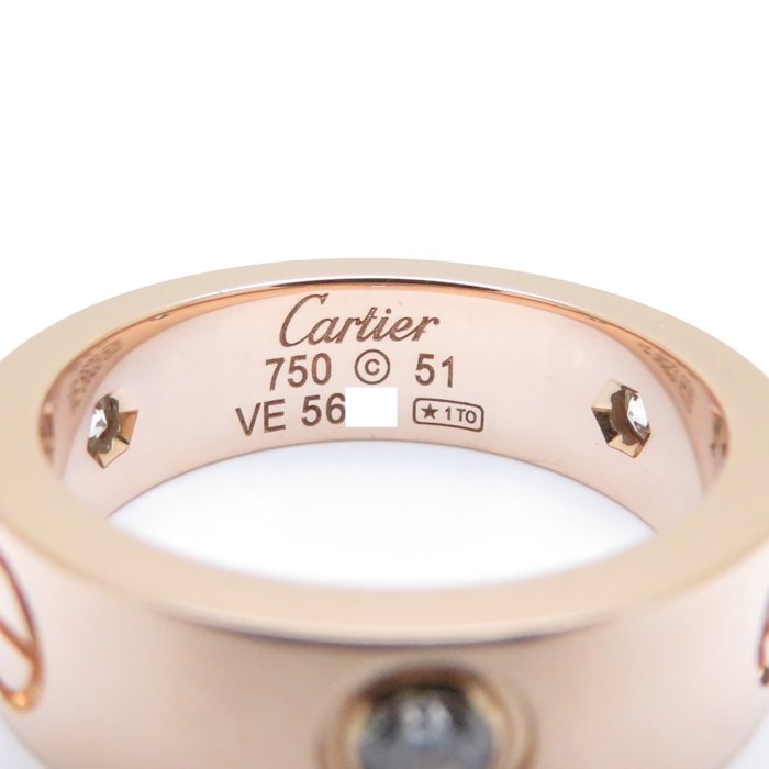 楽天市場】Cartier カルティエ ラブリング 3Pダイヤモンド K18PG #51 