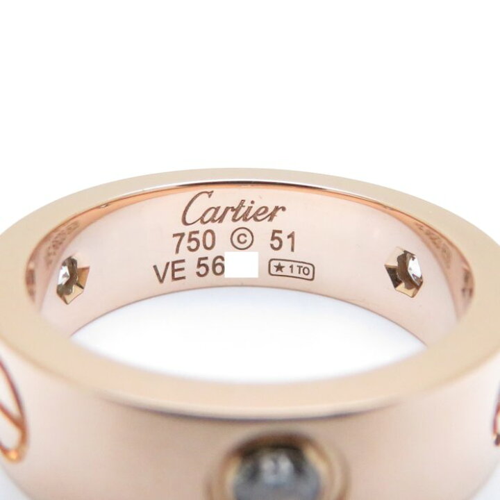 楽天市場】Cartier カルティエ ラブリング 3Pダイヤモンド K18PG #51
