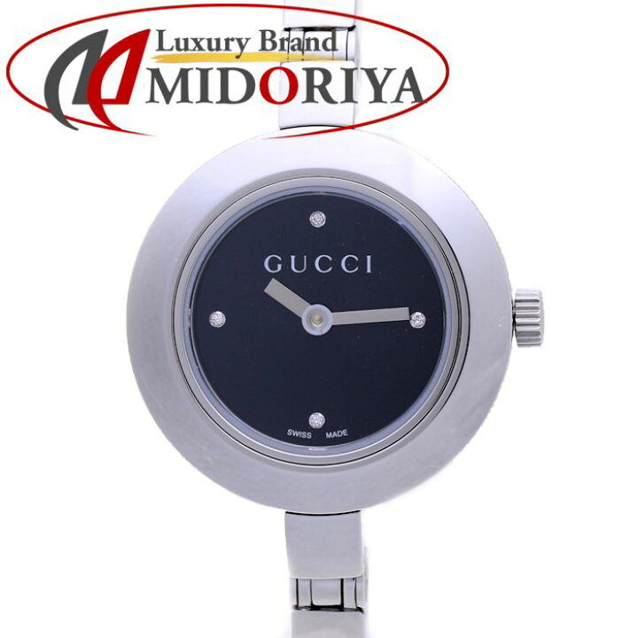 楽天市場】GUCCI グッチ Gサークル 105 SS ブラック 4Pダイヤ 