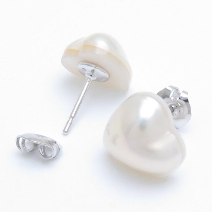 楽天市場】TASAKI 田崎真珠 ハートピアス マベパール K18WG ホワイト 