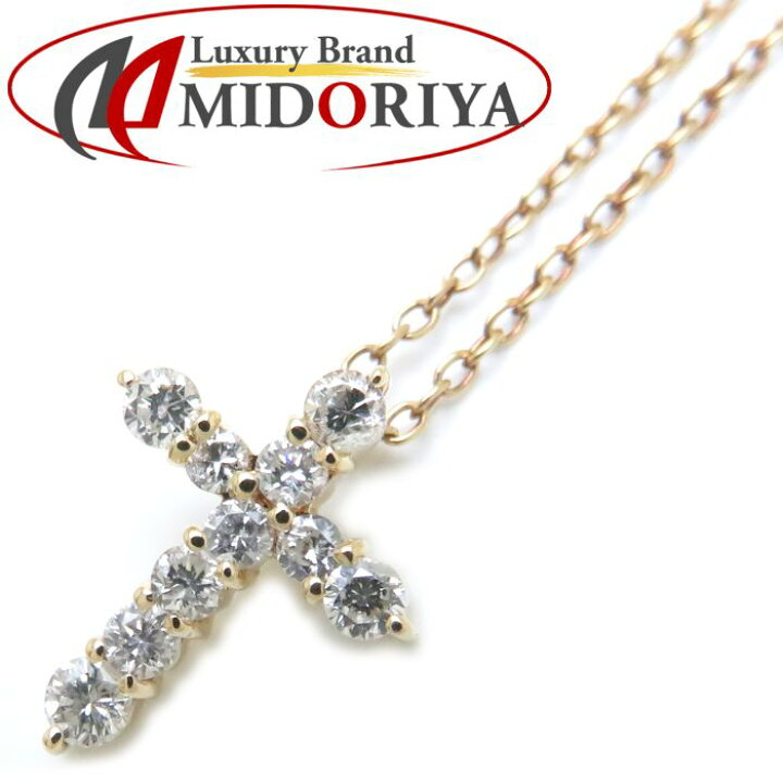 楽天市場】ダイヤモンド クロス ネックレス K18YG ダイヤモンド0.30ct  