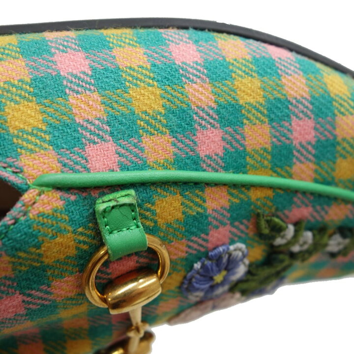 楽天市場】グッチ GUCCI サンダル チェック柄 花刺繍 キャンバス 