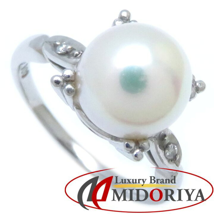 楽天市場】ミキモト MIKIMOTO パールリング Pt900 8.5号 パール8.0ミリ 