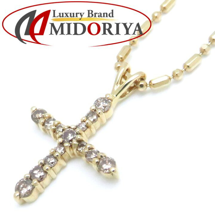 楽天市場】ete エテ ダイヤモンド クロス ネックレス K18YG ブラウン  