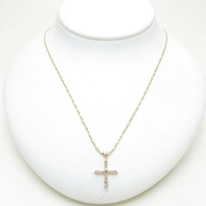 楽天市場】ete エテ ダイヤモンド クロス ネックレス K18YG ブラウン  