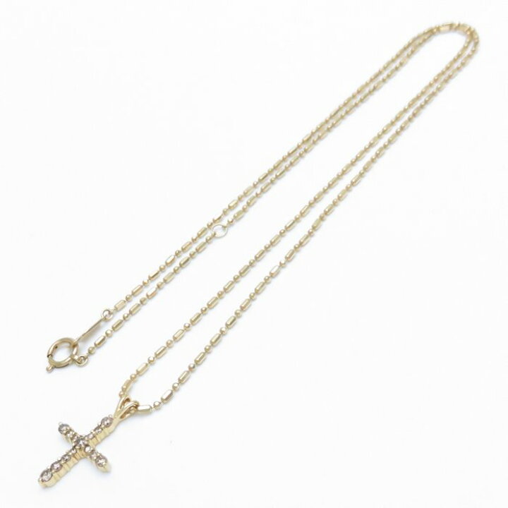 楽天市場】ete エテ ダイヤモンド クロス ネックレス K18YG ブラウン  