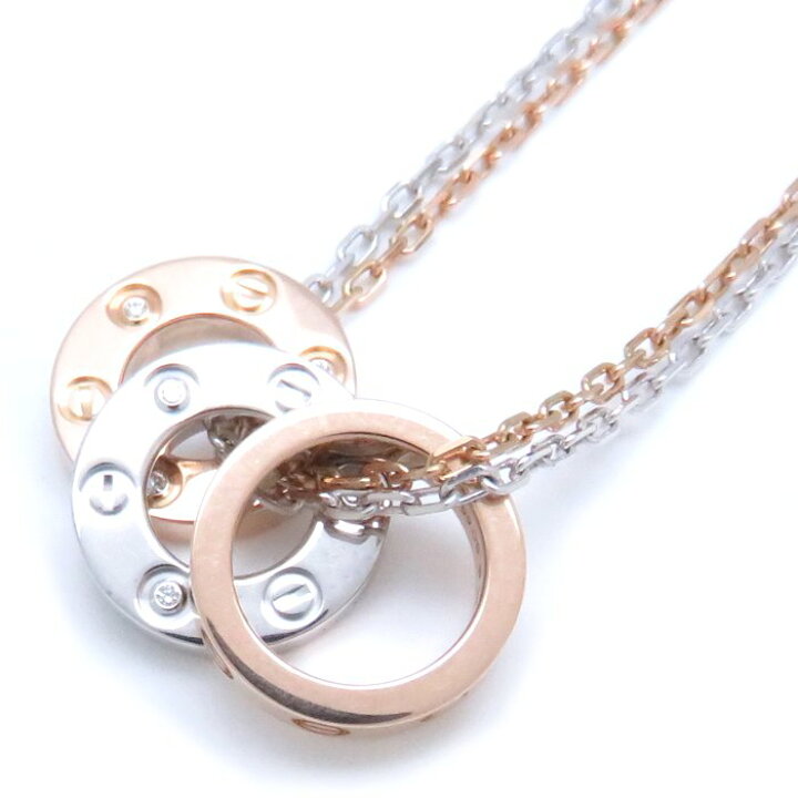 楽天市場】カルティエ Cartier ラブ スリーフープ ネックレス B7219700  