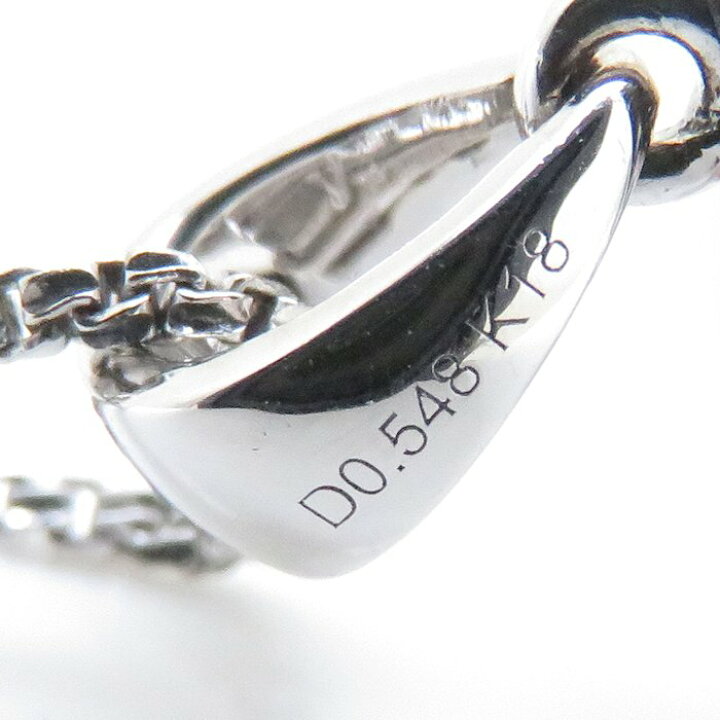 楽天市場】ダイヤモンドクロスネックレス K18WG ダイヤモンド0.548ct 