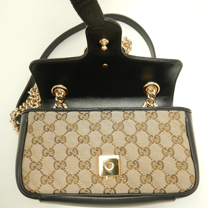 楽天市場】グッチ GUCCI チェーンショルダーバッグ GGマーモント  