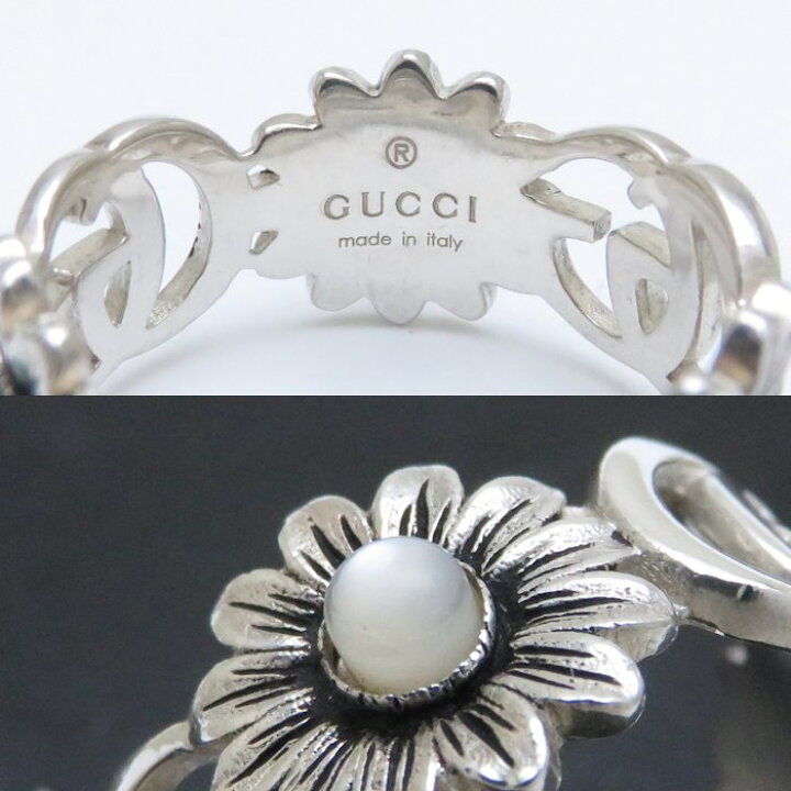 楽天市場】グッチ GUCCI ダブルG マザーオブパール リング 指輪 527394 
