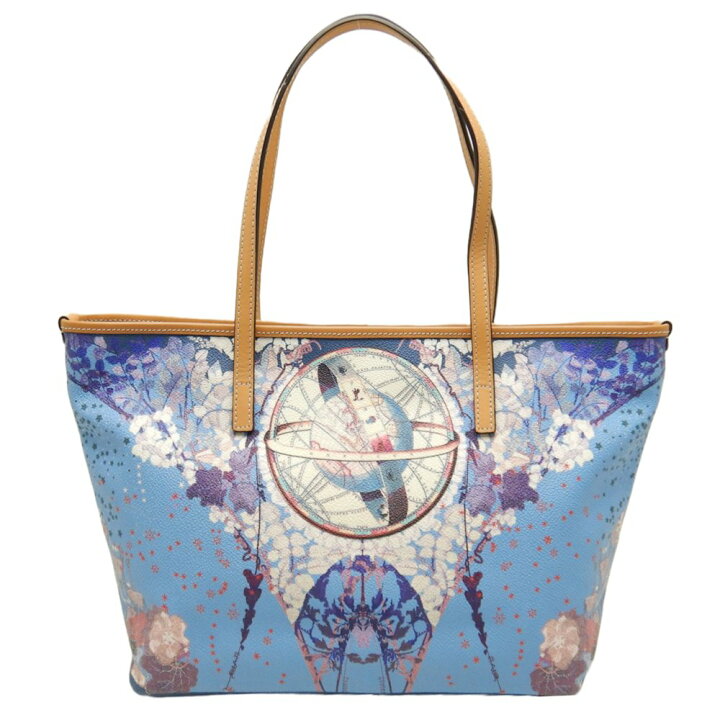 楽天市場】エトロ ETRO トートバッグ PVC × レザー ブルー / 151654 