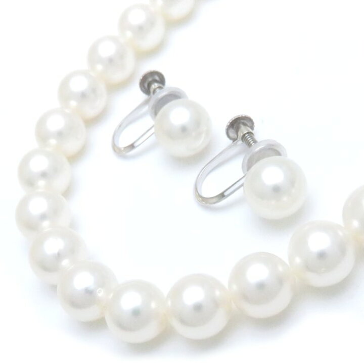 タサキ TASAKI パール ネックレス イヤリング2点セット ネックレス 