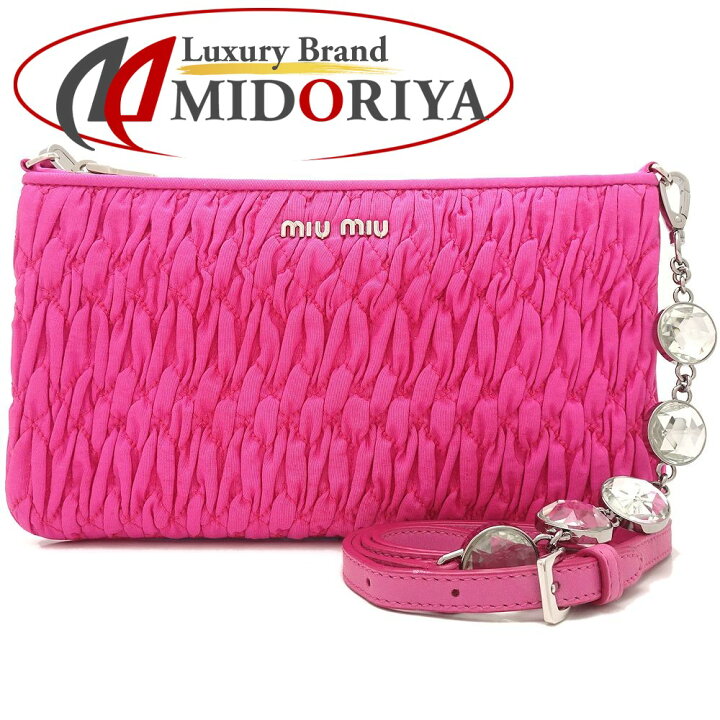 楽天市場】ミュウミュウ MIUMIU クリスタルポシェット RT0637 斜め掛け 