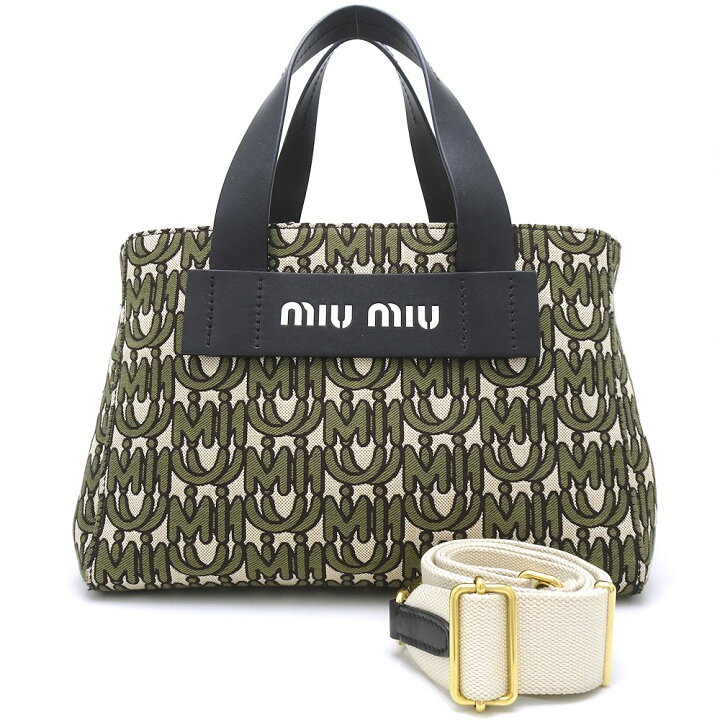 楽天市場】ミュウミュウ MIUMIU MIU EVERYWHERE 5BA085 トートバッグ  