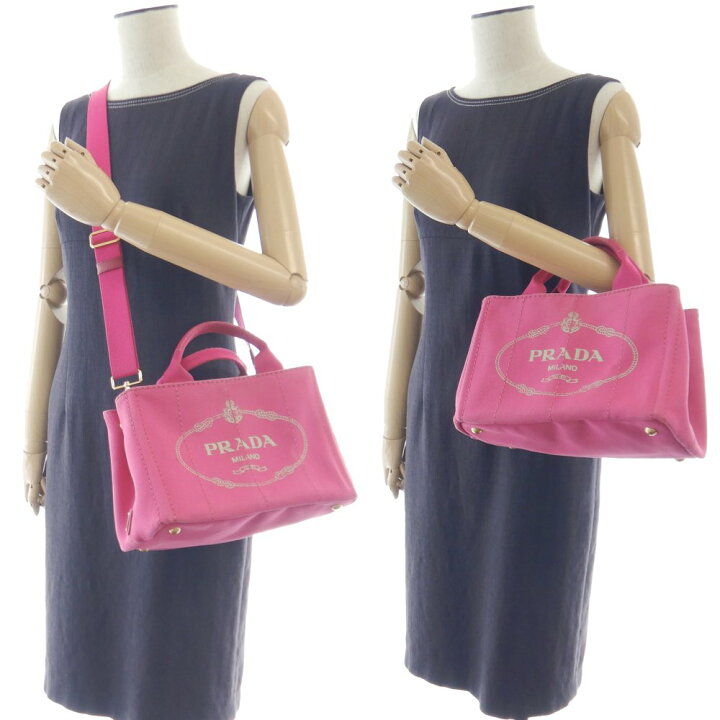 楽天市場】プラダ PRADA カナパ B2439G トートバッグ キャンバス FUXIA  