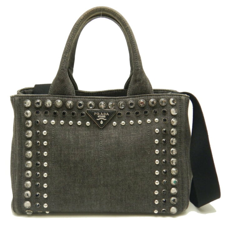 楽天市場】プラダ PRADA カナパ 1BG439 トートバッグ 2WAY デニム 