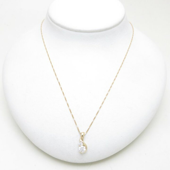 楽天市場】ダイヤモンド ネックレス K18YG ダイヤモンド0.32ct/0.05ct  