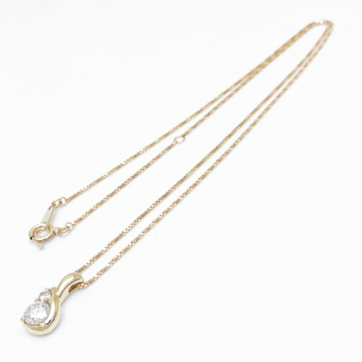 楽天市場】ダイヤモンド ネックレス K18YG ダイヤモンド0.32ct/0.05ct  