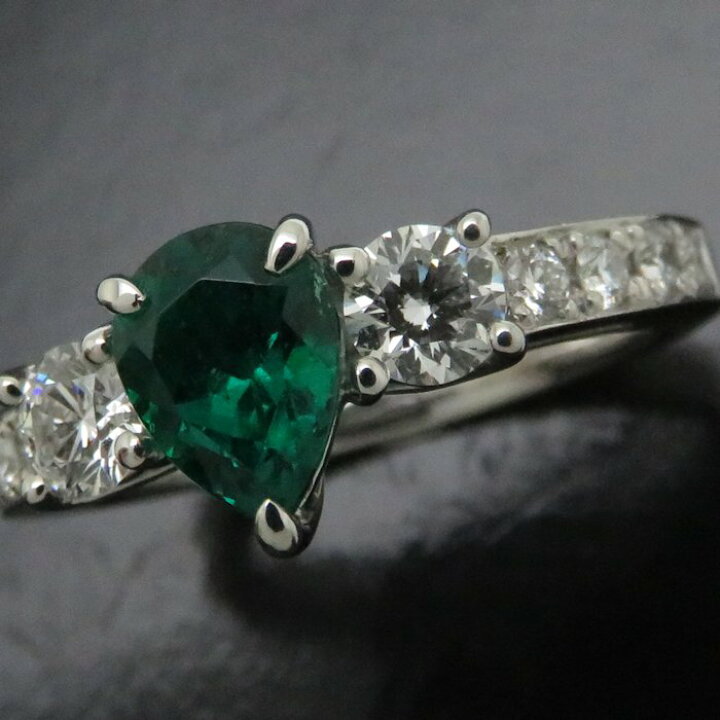 楽天市場】リング Pt900 エメラルド0.75ct ダイヤモンド0.53ct 12号  