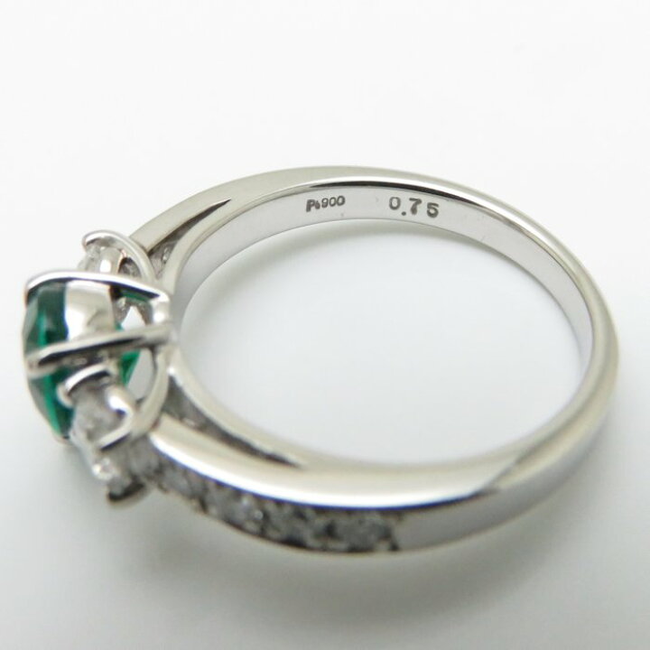 楽天市場】リング Pt900 エメラルド0.75ct ダイヤモンド0.53ct 12号 