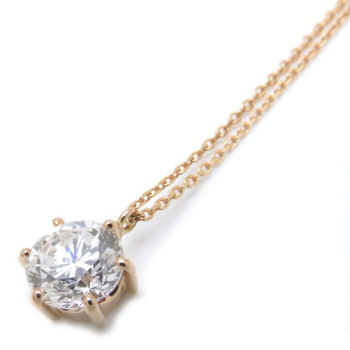 楽天市場】ダイヤモンドネックレス K18PG ダイヤモンド1.009ct E/SI2 