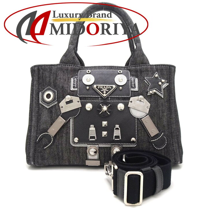 楽天市場】プラダ PRADA カナパ トート 1BG439 2Wayバッグ デニム  