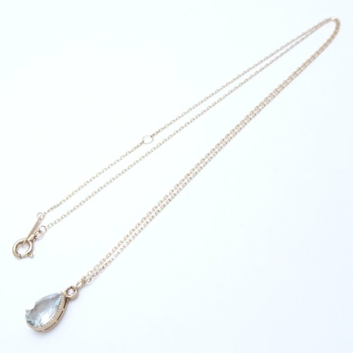 楽天市場】アガット agete ネックレス アクアマリン ダイヤモンド 
