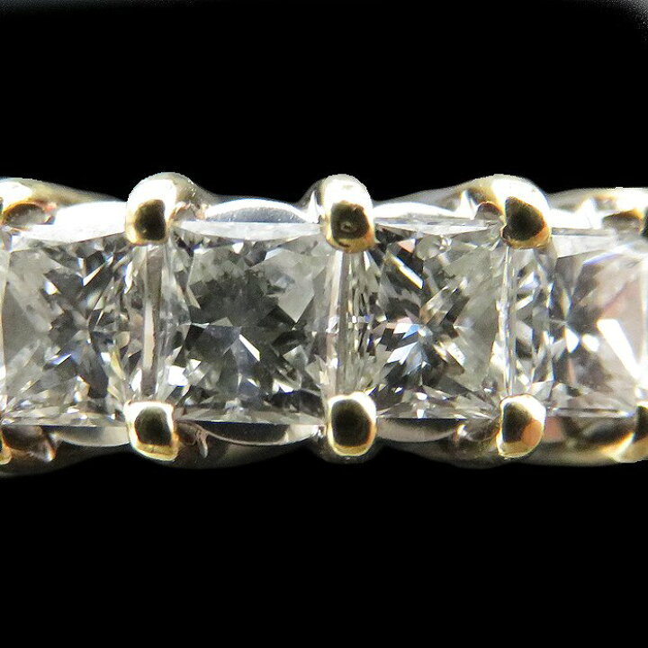 楽天市場】リング 指輪 ダイヤモンド1.01ct スクエアカット 三越刻印 