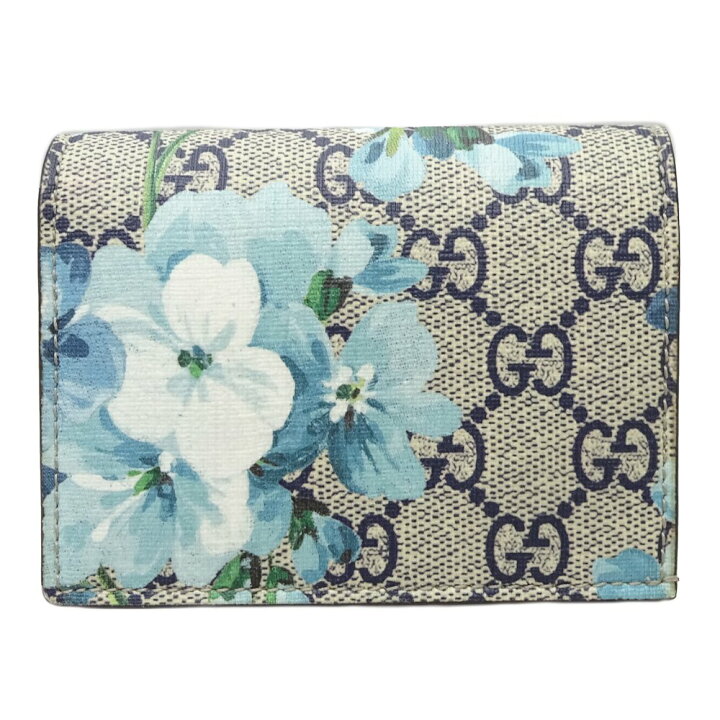 楽天市場】グッチ GUCCI GGブルームス 546372 二つ折り財布 PVC グレー  