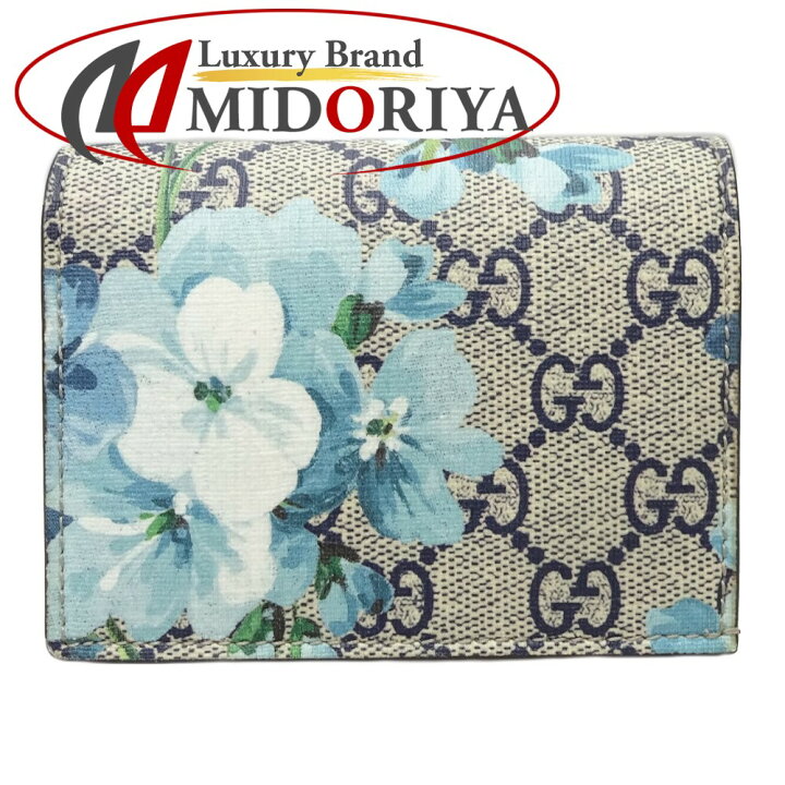 楽天市場】グッチ GUCCI GGブルームス 546372 二つ折り財布 PVC グレー  