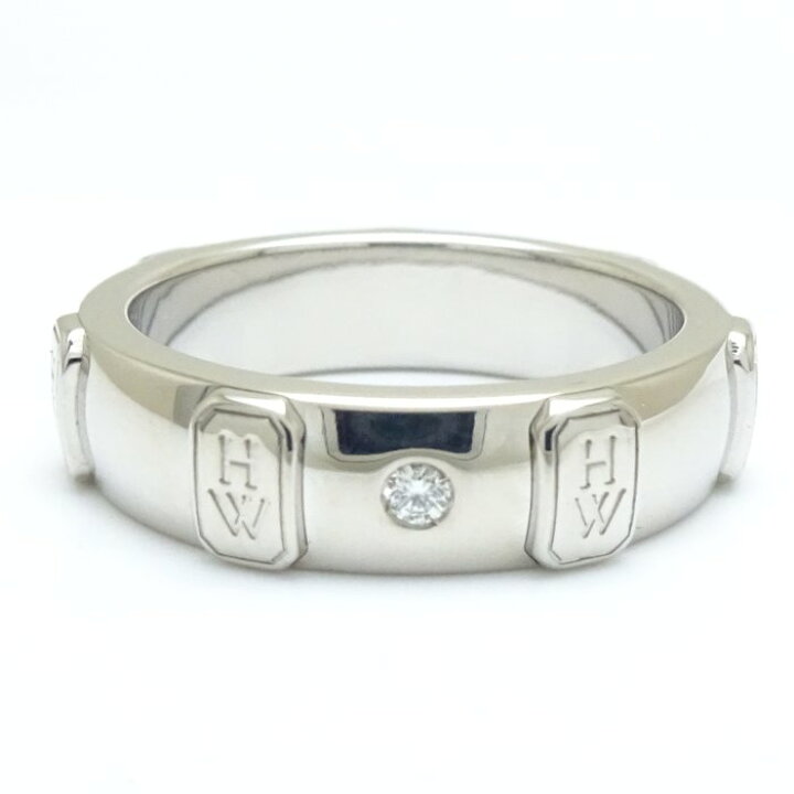 楽天市場】ハリーウィンストン HARRY WINSTON HWロゴ バンド リング  