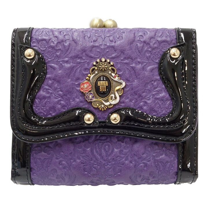 楽天市場】アナスイ ANNA SUI がま口財布 三つ折り財布 レザー 