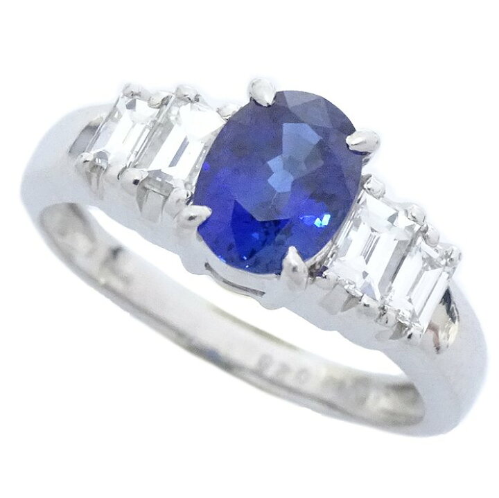 楽天市場】サファイヤ0.72ct ダイヤモンド0.28ct 9.5号 リング 指輪 