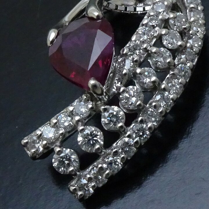 楽天市場】ネックレス ルビー0.53ct ダイヤモンド1.00ct Pt900プラチナ 