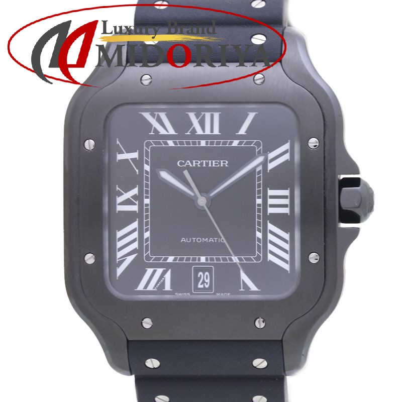 82％以上節約 カルティエ CARTIER サントス カルティエ × メンズ ラバー WSSA0039SS(ADLC) ドゥ ステンレススチール LM  38928 メンズ腕時計