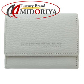 バーバリー BURBERRY 名刺入れ カードケース レザー ホワイト / 083535【中古】