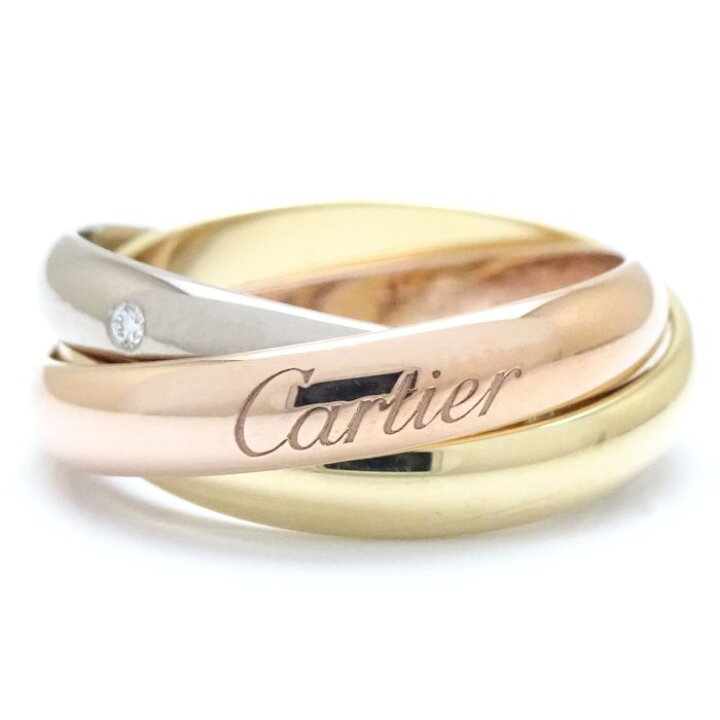 楽天市場】カルティエ CARTIER トリニティ リング 指輪 5Pダイヤモンド 