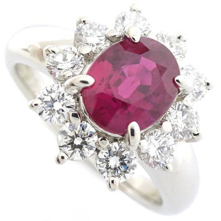 楽天市場】リング 指輪 ルビー1.30ct ダイヤモンド0.65ct 10号 Pt900  