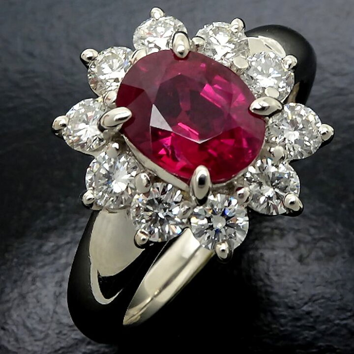 楽天市場】リング 指輪 ルビー1.30ct ダイヤモンド0.65ct 10号 Pt900  