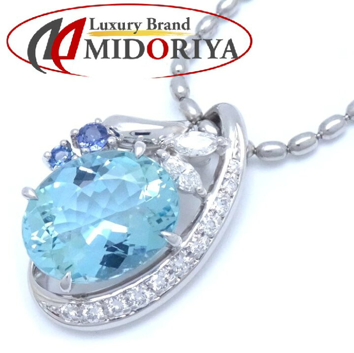 楽天市場】ネックレス ブルートパーズ4.40ct ダイヤモンド0.31ct  